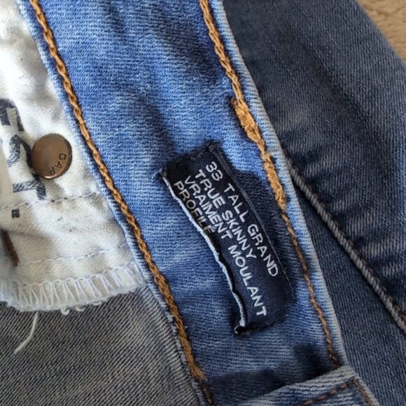Gap High Rise Tall True Skinny Sculpting Light Wash Stretch Jeans 33 - Picture 4 of 9
